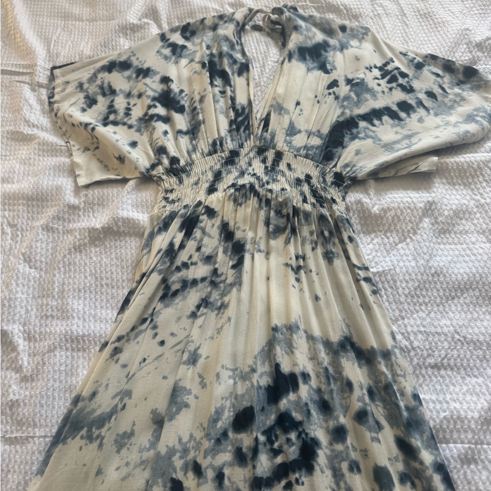 Japna Blue and White Maxi Dress